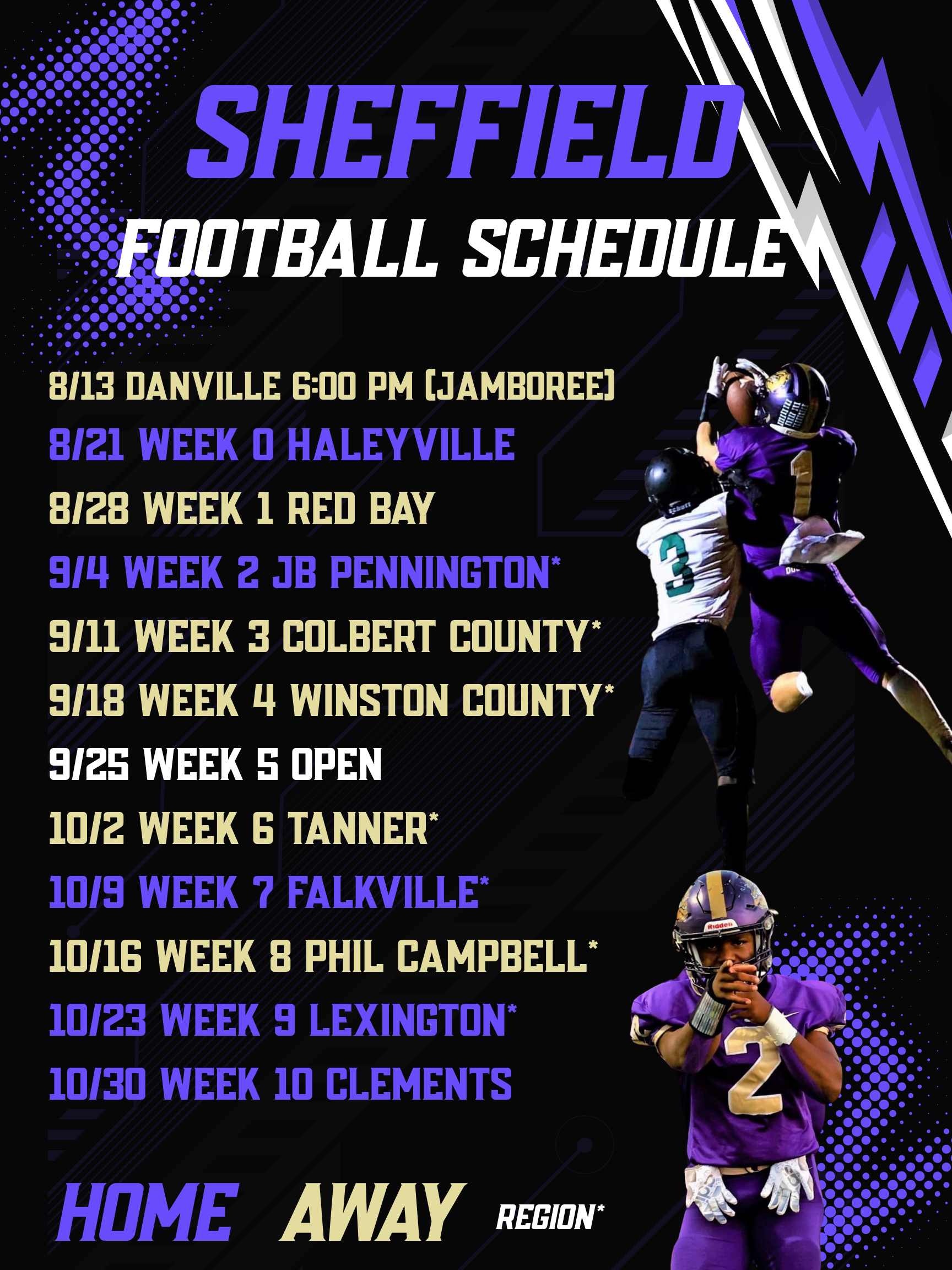Sheffield Football Schedule as a picture